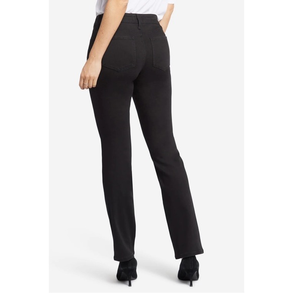 NYDJ Black Slimming Mid Rise Full Length Classic Fit Straight Leg Jeans - Picture 4 of 12